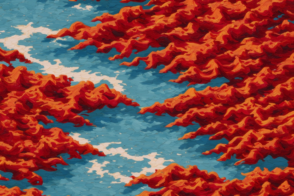 Tapis d'extérieur Red Mounds | Solution de décoration élégante