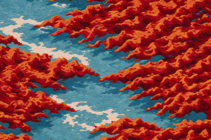 Tapis d'extérieur Red Mounds | Solution de décoration élégante