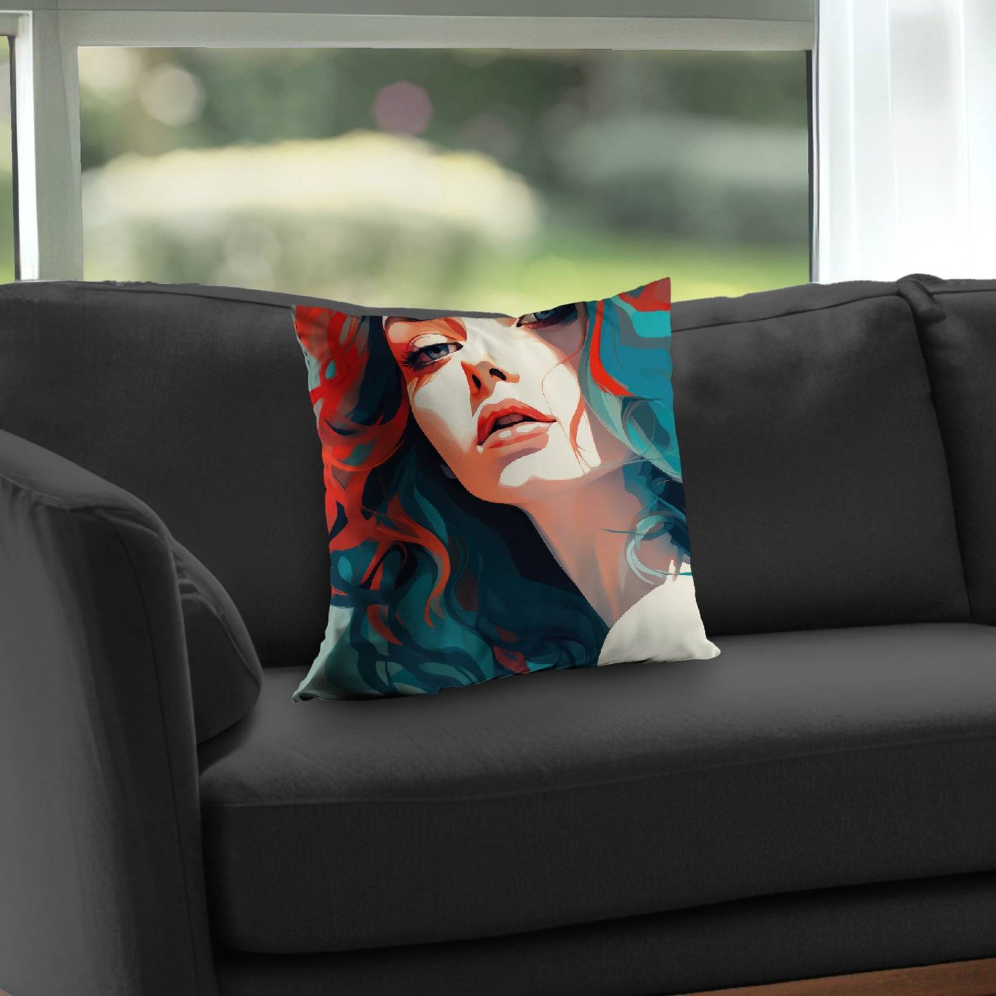 Dangerous lips - Throw pillow - Print on demand