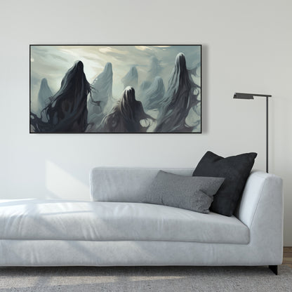 Searching for souls - 36"x36" Framed canvas