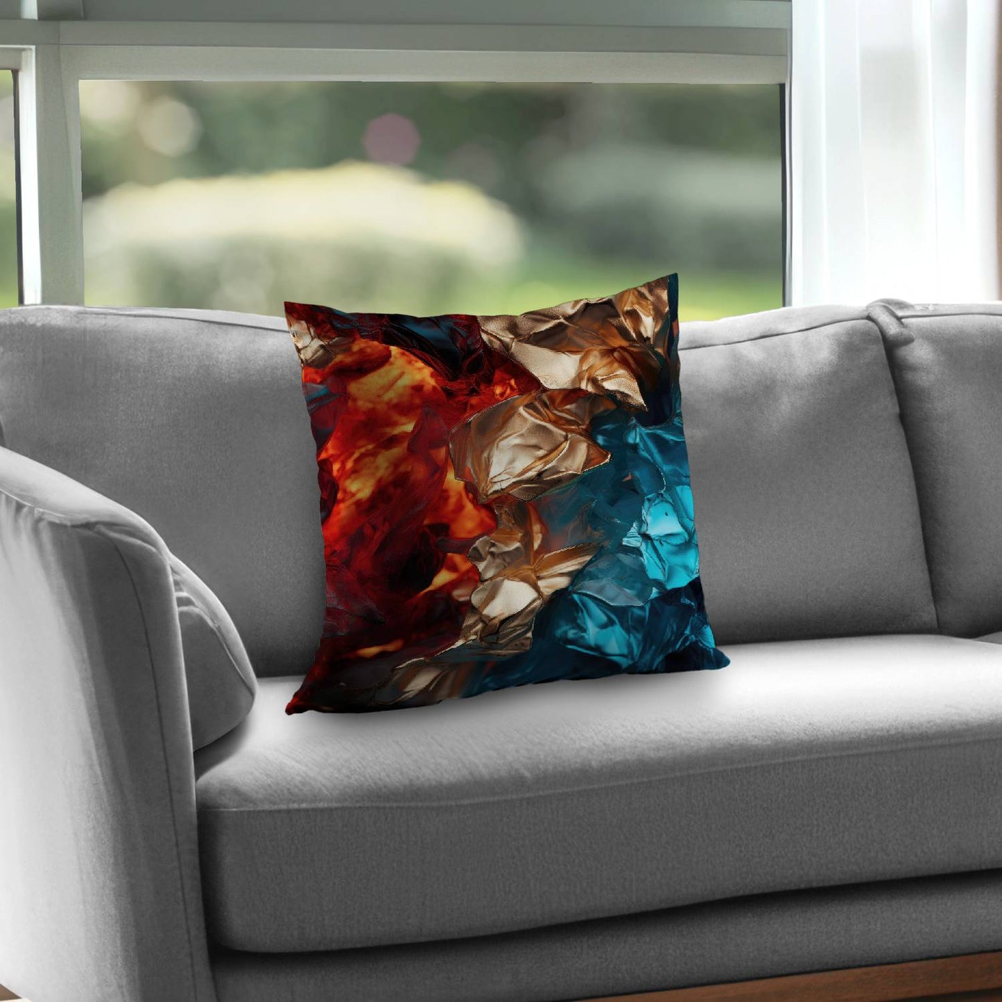 Foiled elements - Throw pillow - Print on demand