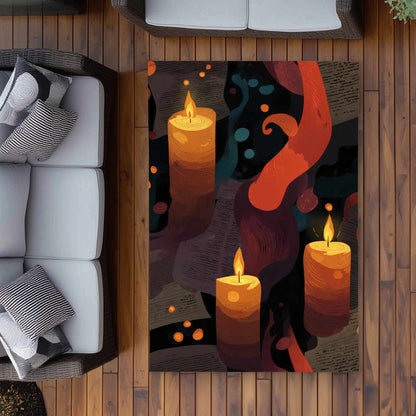 Tapis d'extérieur Whispers in Flame | Décoration d'intérieur élégante