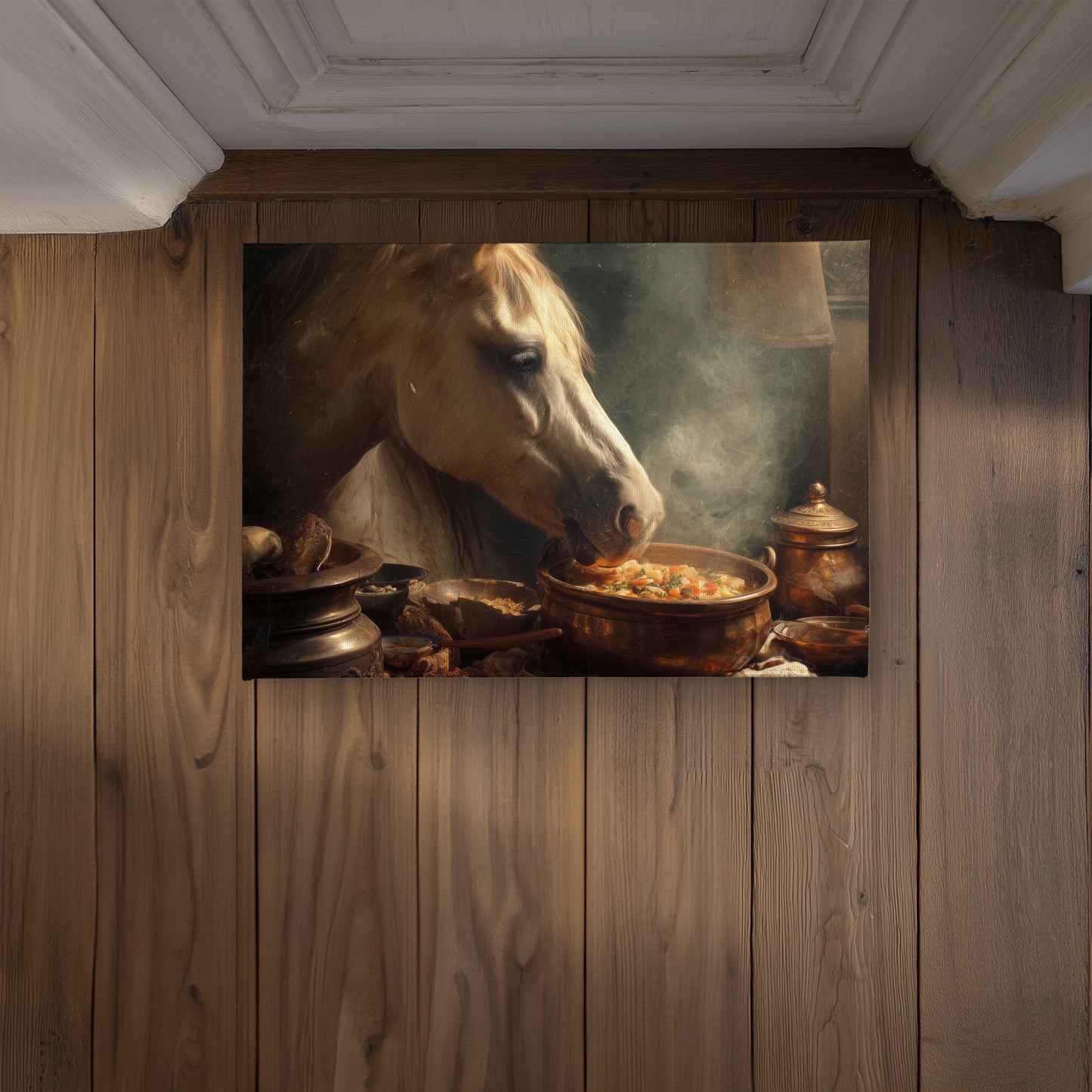 Horse on Soup Indoor Outdoor Door Mat | Home Decor Accent