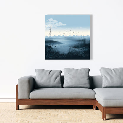 Evening marsh - 32"x32" Canvas