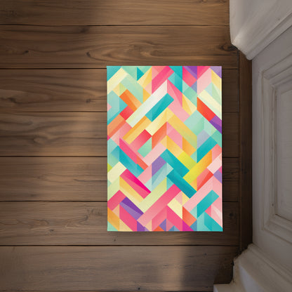 Stripe Harmony Orange Indoor Outdoor Door Mat | Home Decor