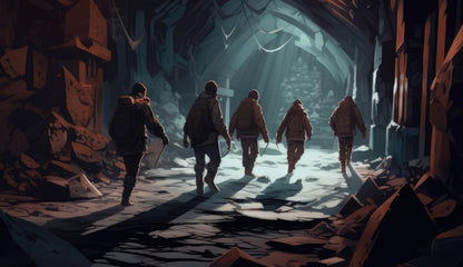 The Catacombs Black Indoor/Outdoor Tablecloth | Home Decor