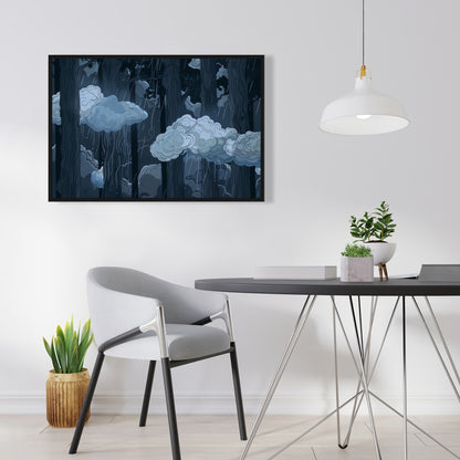 Sneeky clouds - 36"x36" Framed canvas