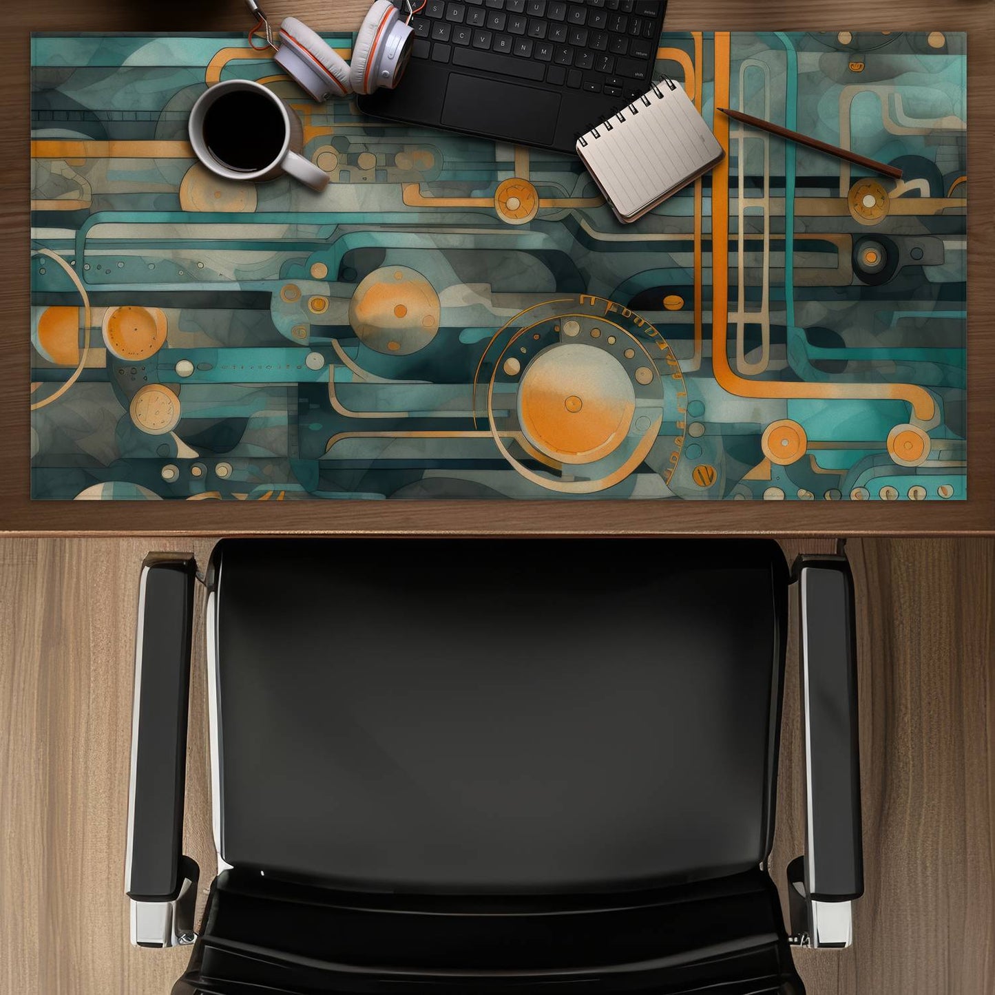 Astrological machinery - Desk mat - Print on demand