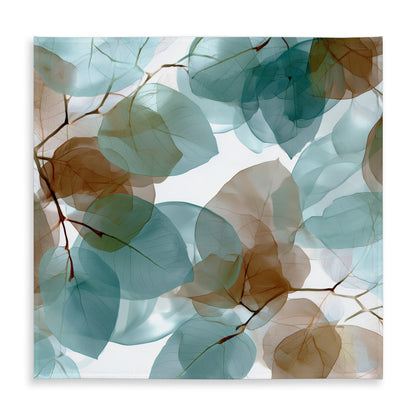 Translucent Leaves Brown Tablecloth | Indoor Outdoor Decor