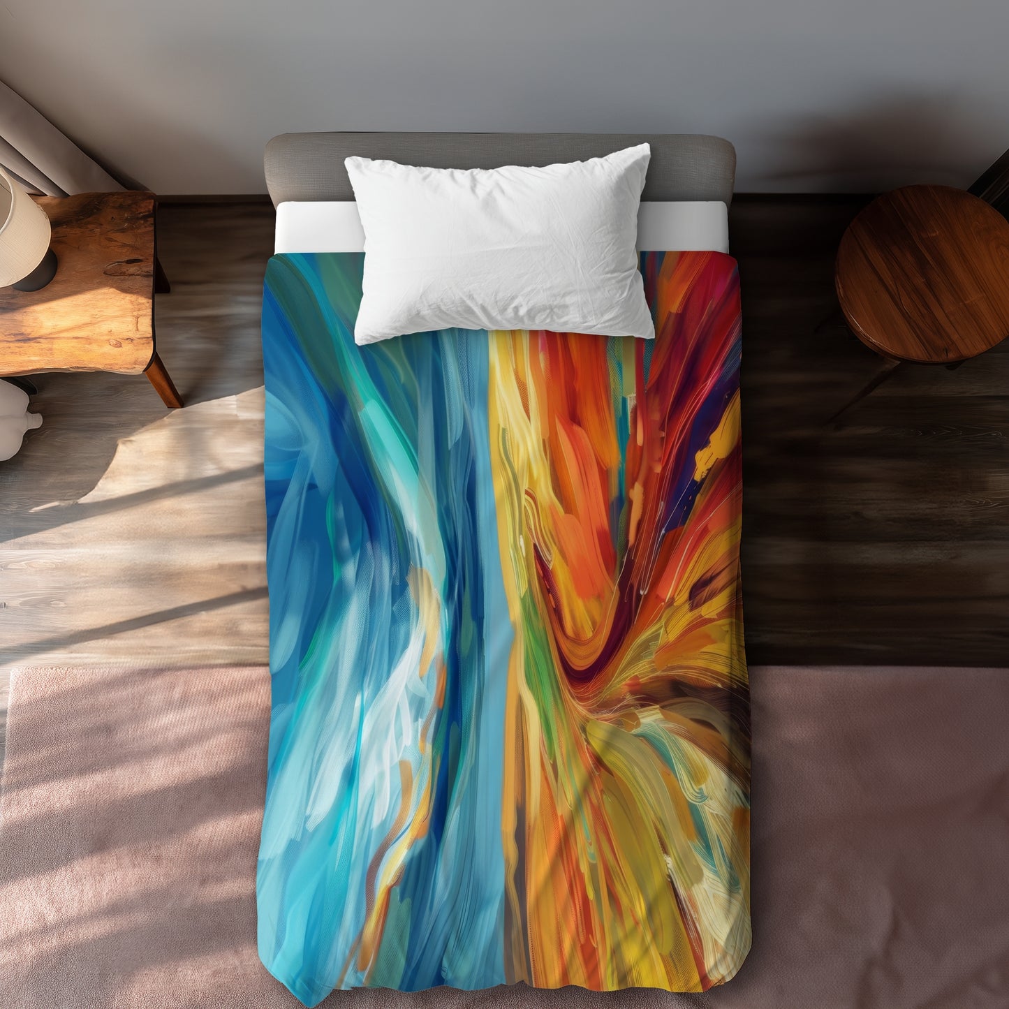 Land flow - 88"x88" Duvet Cover