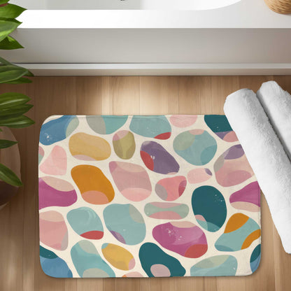 Dots and bops White Bath Mat - Stylish Home Decor Accessory