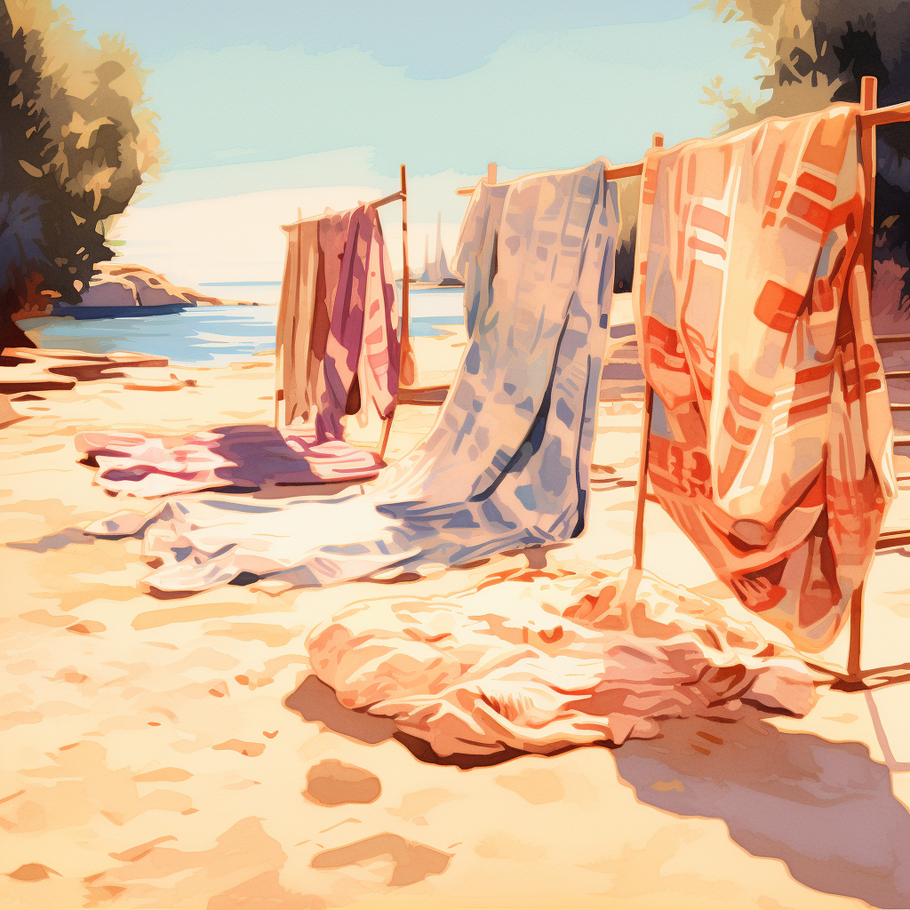 Warm sands - Framed Canvas - Print on demand