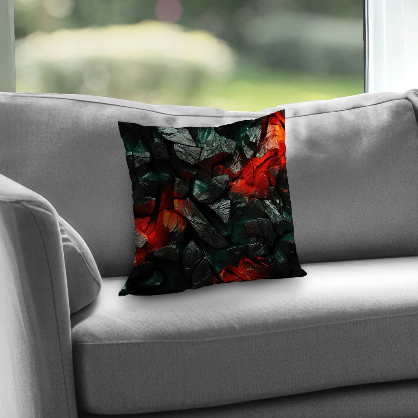 Hiding Under Red Poly Twill Throw Pillow Insert