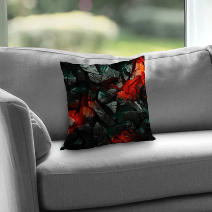 Hiding Under Red Poly Twill Throw Pillow Insert