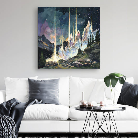 Magical beams - 32"x32" Canvas