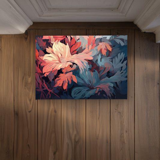 Silent Charm Turquoise Indoor Outdoor Door Mat | Home Decor