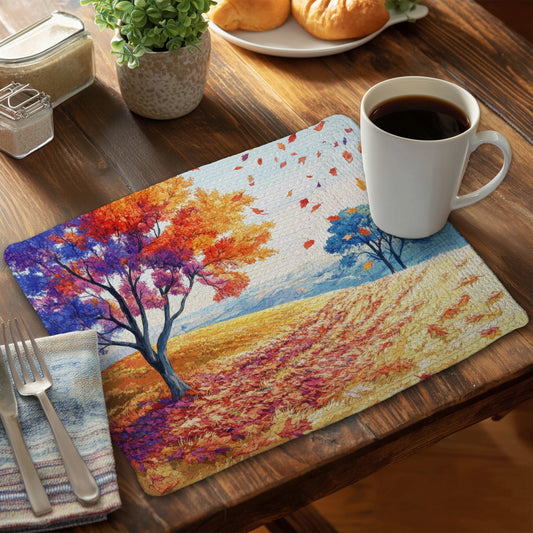 Spring Breeze - White Braided Polyester Placemat for Home Decor