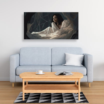 Spider princess - Black Canvas Art for Stylish Home Decor