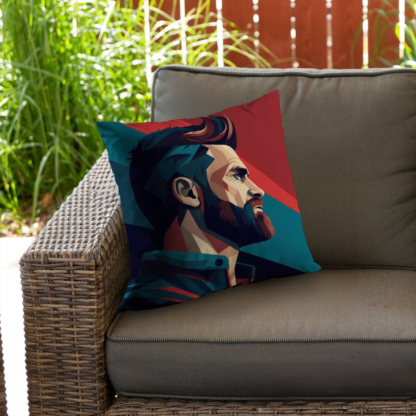 Courageous - Throw pillow - Print on demand