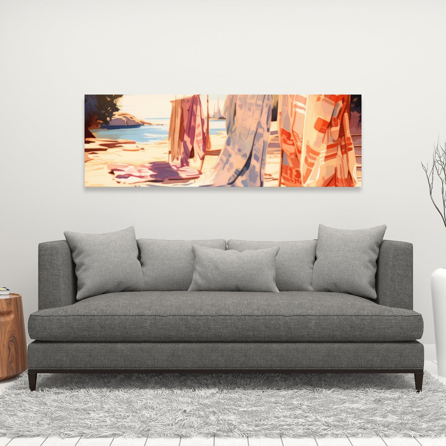 Warm Sands - Blue Canvas Art | Stylish Wall Art